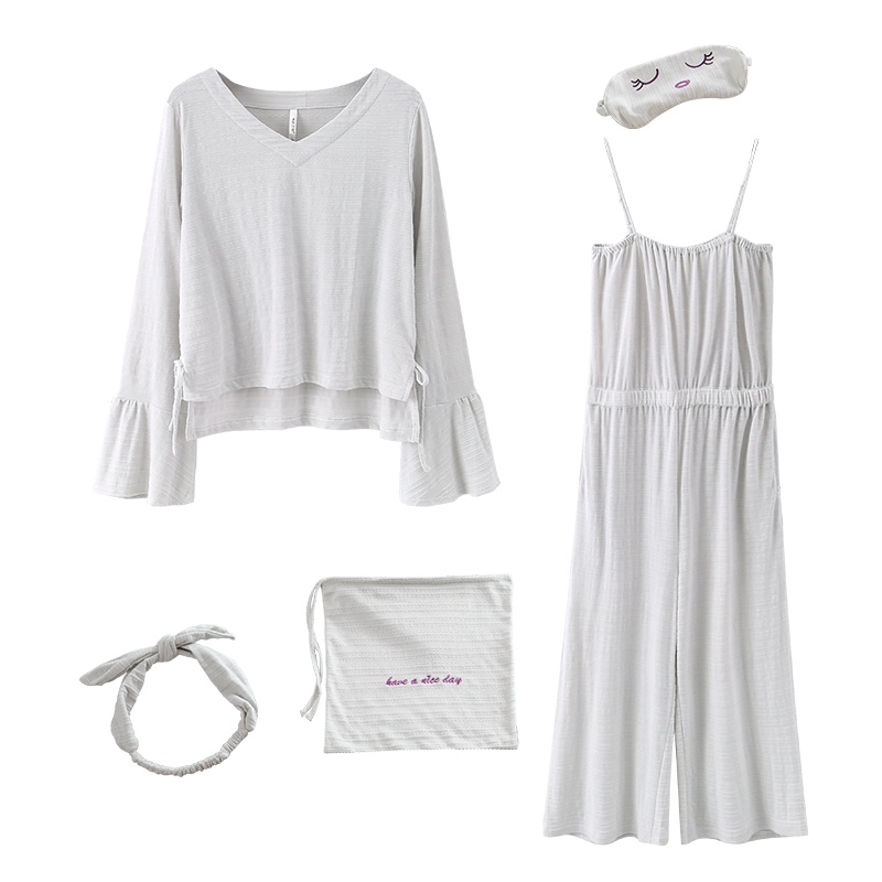 针织提条五件套女套装