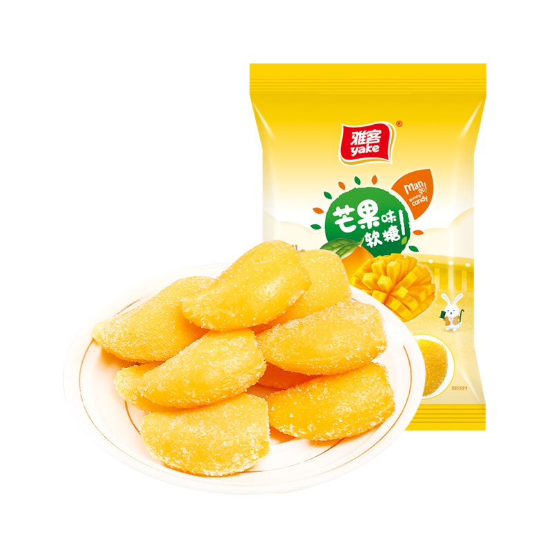 雅客软糖500g糖果水果多口味休闲零食儿童礼物零食芒果味软糖