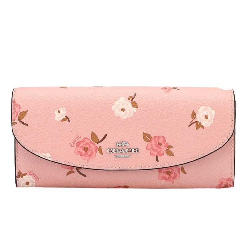 COACH 蔻驰 长款钱包钱夹 女士印花皮质长款钱包钱夹