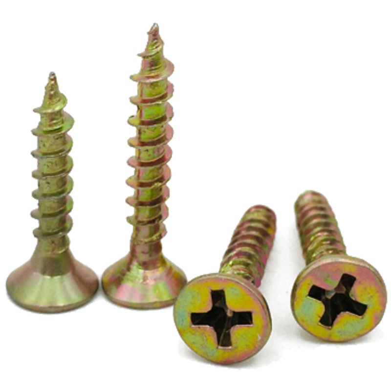汐岩高强度纤维板钉生态板免漆板橱柜螺丝钉彩锌自攻螺丝螺丝M4M5螺钉