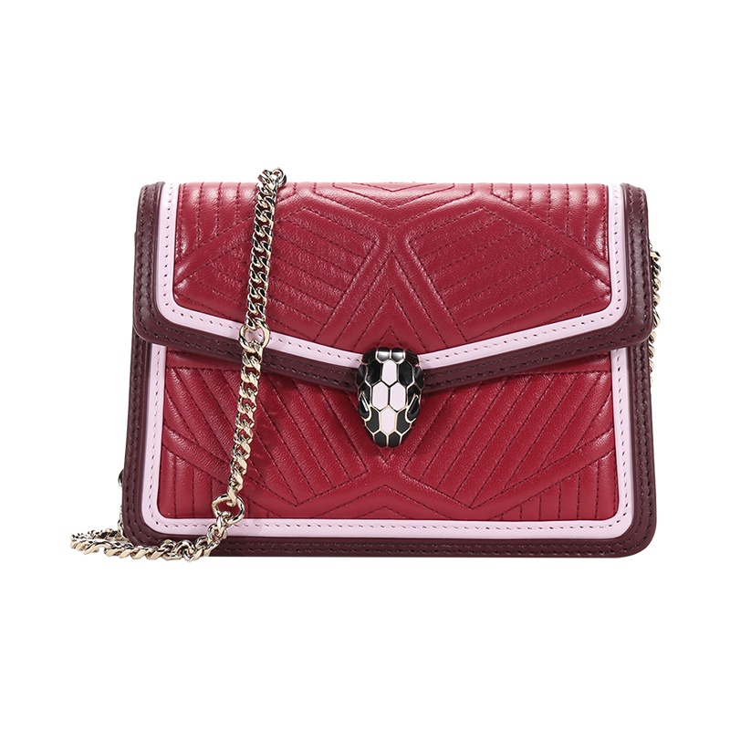 宝格丽 BVLGARI 女士 SERPENTI DIAMOND BLAST皮质蛇头扣单肩斜挎包腰包手拿包288845