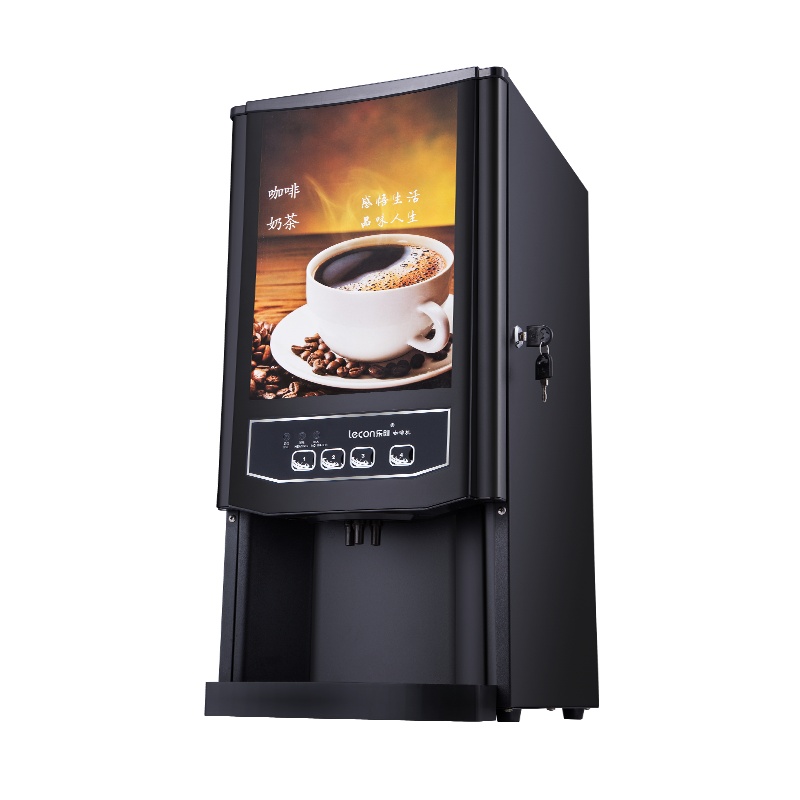 乐创(lecon) 咖啡机商用 全自动现调饮料机速溶餐饮奶茶豆浆定量一体机 三料缸 加热型