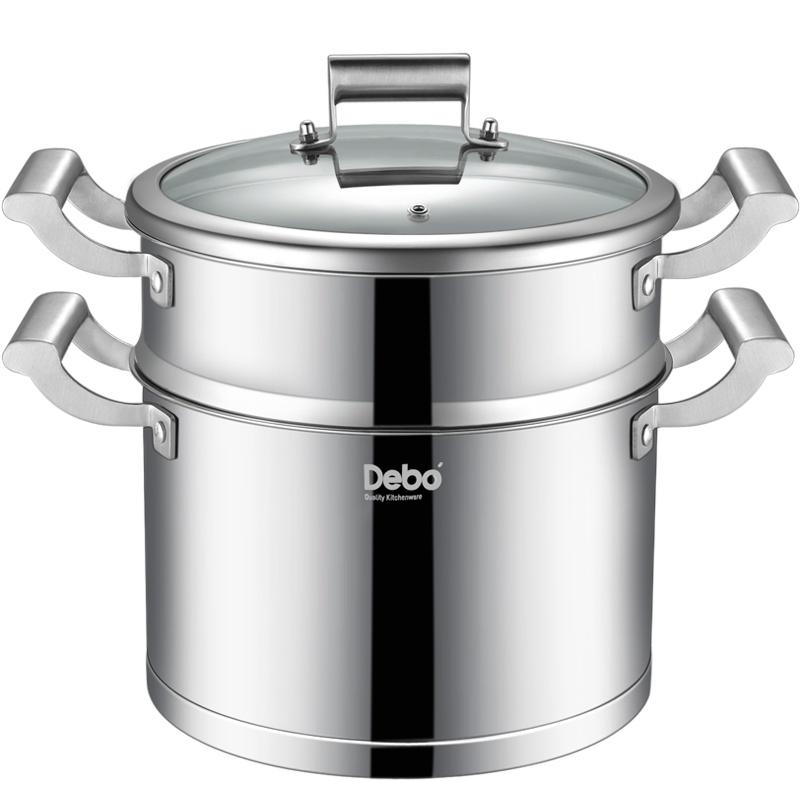 德铂(Debo)韦斯特堡汤锅蒸锅家用汤蒸锅304不锈钢24CM燃气电磁炉通用