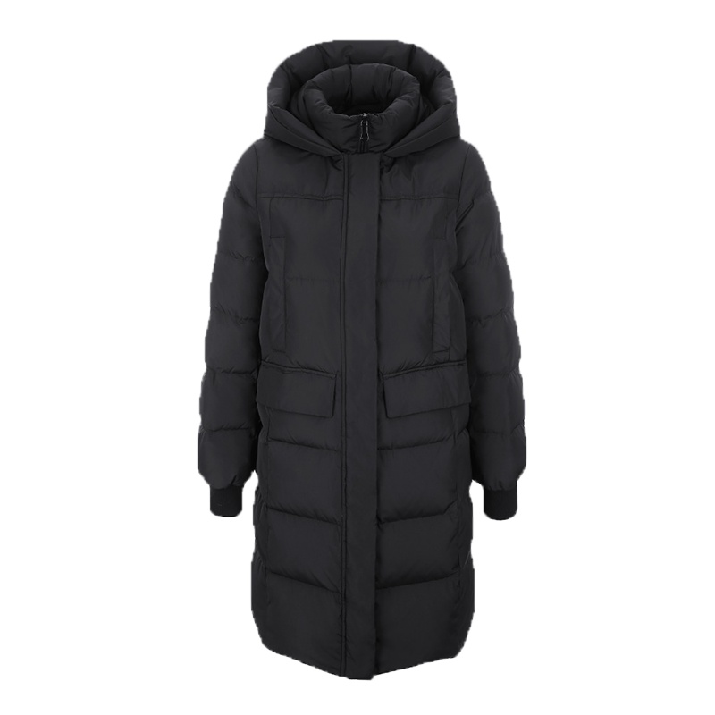 高梵2019新款羽绒服女中长款反季连帽防风休闲韩版白鸭绒羽绒外套