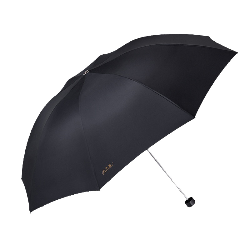 天堂伞超大号折叠大号加固三人双人男女学生两用晴雨伞旗舰店 黑色8骨单人100CM黑胶