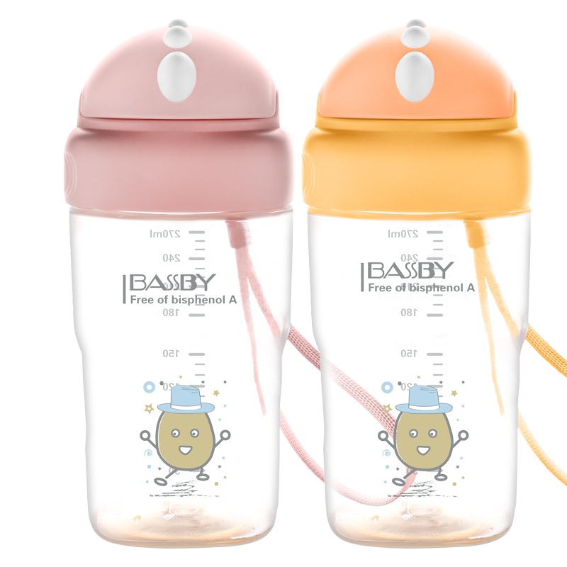 贝斯比/bassby 进口PPSU新生儿奶瓶水杯 新型方口多功能PPSU水杯送奶嘴270ml