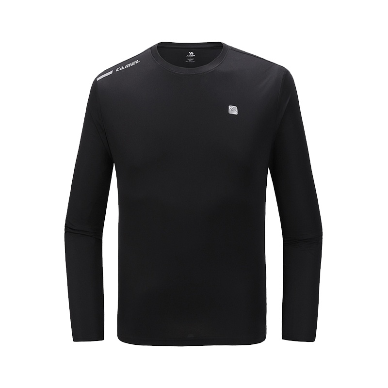 骆驼男女款防晒易干健身休闲跑步长袖T恤