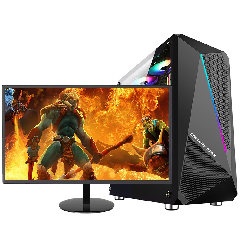 世纪之星 AMD A9-9820八核/集成RX 350 GPU/8G内存/256GB固态 台式电脑 台式机 电脑主机 组装电脑 家用办公组装机商务学生网课游戏电脑+19英寸显示器
