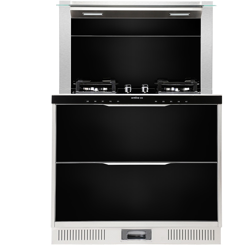 entive/亿田F6CGWH 风隐系列 侧吸下排环保灶 烟灶消一体灶 正品套装