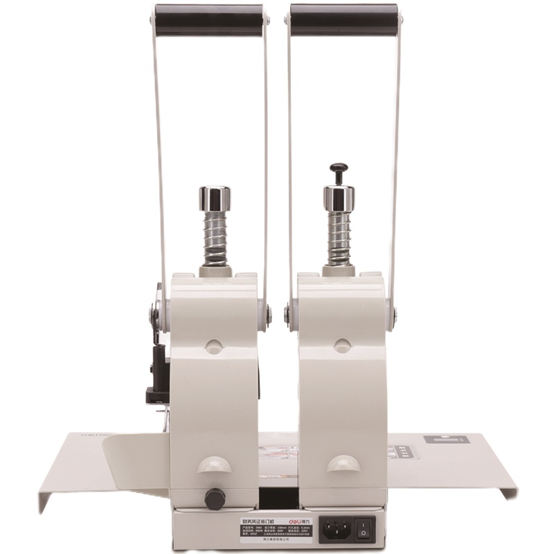 得力deli3885财务装订机 电动铆管装订机 凭证装订机 38mm装订厚度铆管打孔胶装机 省力型凭证单据装订机 装订器