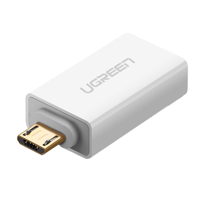 绿联 OTG数据线转接头 Micro USB转USB2.0转换头 通用华为小米oppo荣耀手机接U盘 30529 白