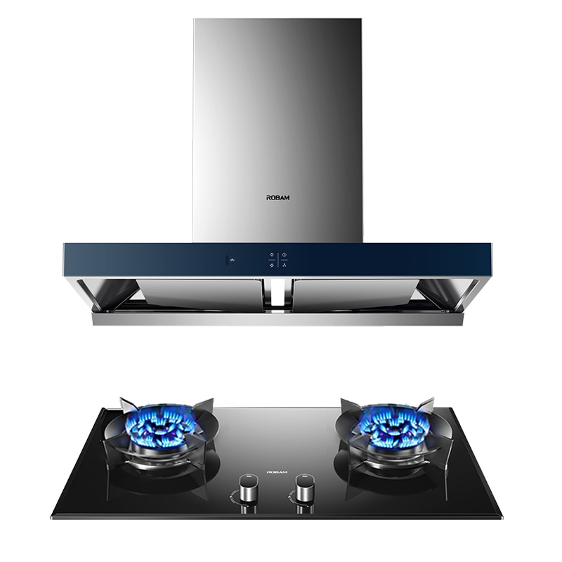 老板22m³欧式双腔烟灶套餐油烟机灶具套餐烟灶套装抽油烟机套装厨电套装 煤气灶油烟机套装65X2+57B0X[液化气]