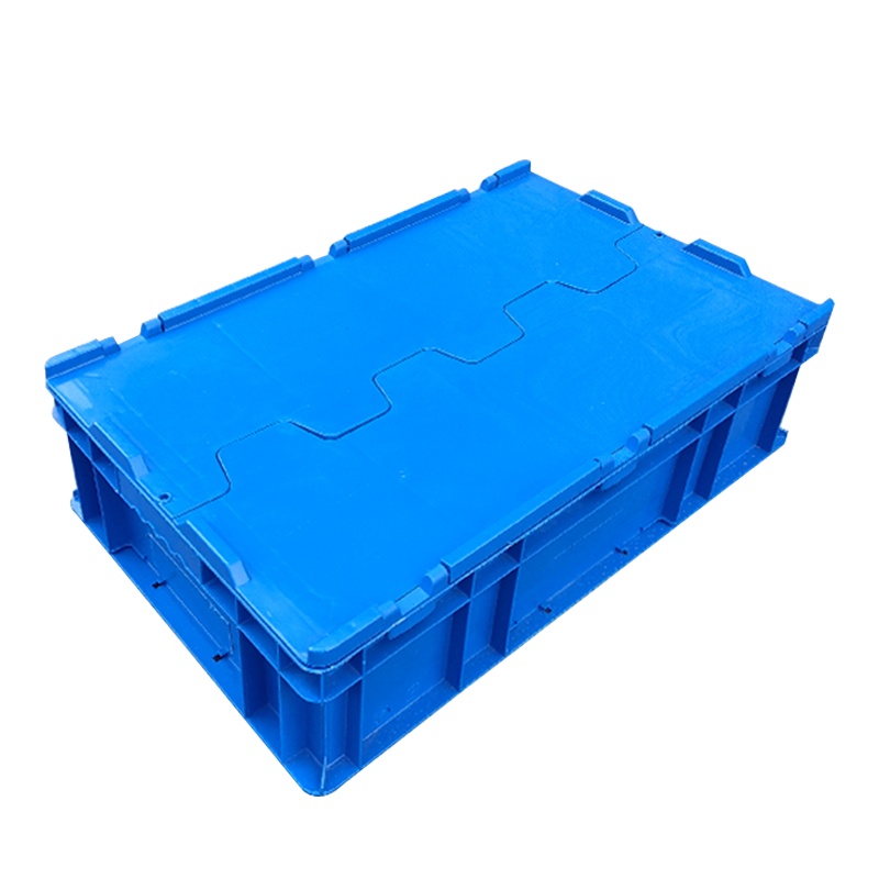 海斯迪克 gnjz-155 加厚塑料零件箱 汽车配储物箱周转箱 收纳工具箱零件箱带盖运输物流箱 E箱-有盖蓝色