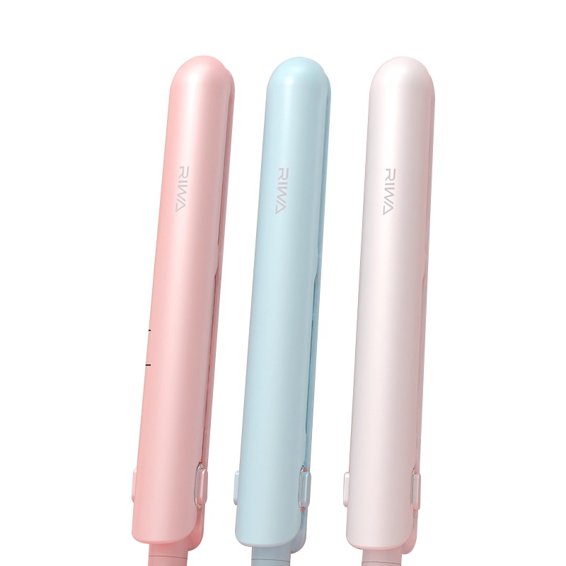 雷瓦(RIWA)RB-8306小夹板女直发卷发棒两用刘海迷你拉头发直板夹迷小型器电熨板 茱萸粉