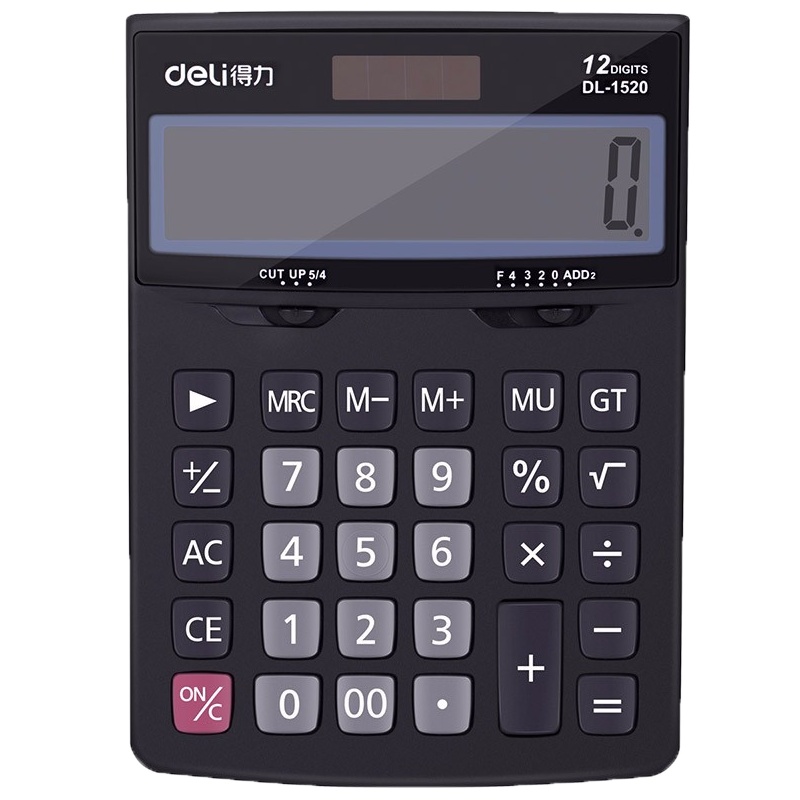 得力(deli)1520A计算器 太阳能双电源