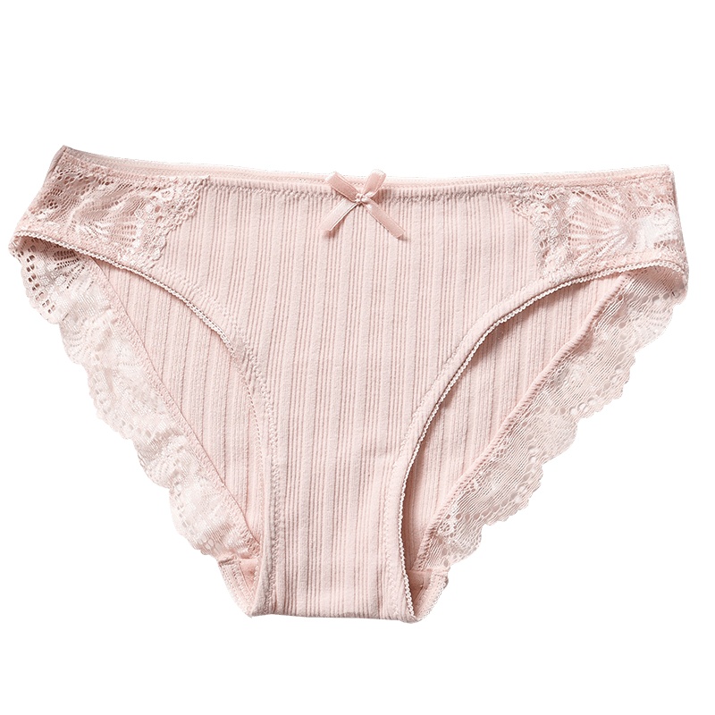 俞兆林纯棉质料柔软透气无痕蕾丝女士三角裤