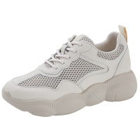 拉夏贝尔2019春季新款女鞋小白鞋运动鞋女百搭厚底小熊鞋老爹鞋潮