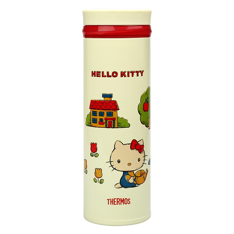 THERMOS膳魔师真空保温水杯JNO-350 KTV 350ML 米色 hello kitty