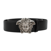 19ss新品 范思哲/VERSACE 男士皮带 美杜莎logo 牛皮革 新款 黑色 意大利进口