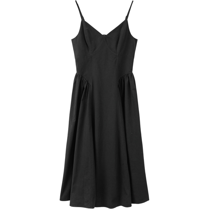 OtherMix法式气质连衣裙2021年夏季新款高腰吊带露背女式大摆裙子