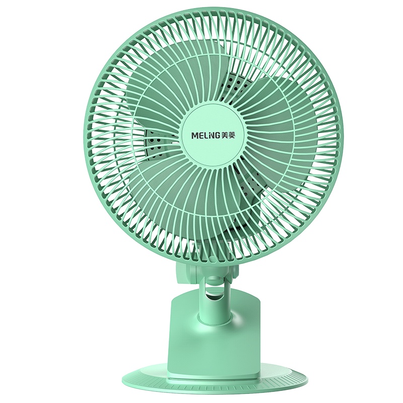 美菱电风扇迷你学生台扇家用台式摇头夹扇床上小型宿舍轻音风扇