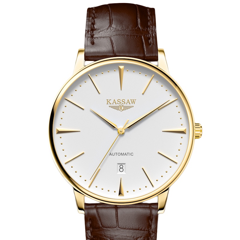 卡梭(KASSAW)手表男士自动机械表防水超薄务金表商务时尚男表K868G