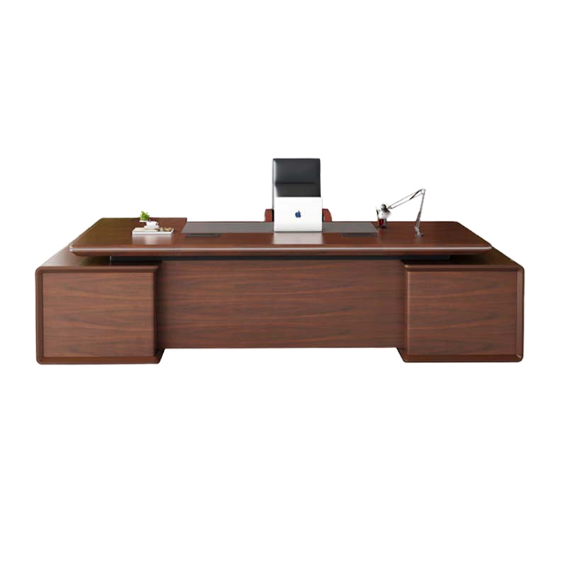 办公家具 办公桌现代简约老板桌大班台办公室经理桌总裁桌办公桌椅组合 2.4米文件柜