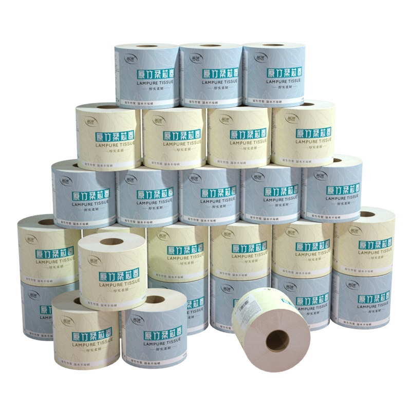蓝漂原浆亲肤本色卷纸卫生纸4层130克*20卷家用餐巾纸