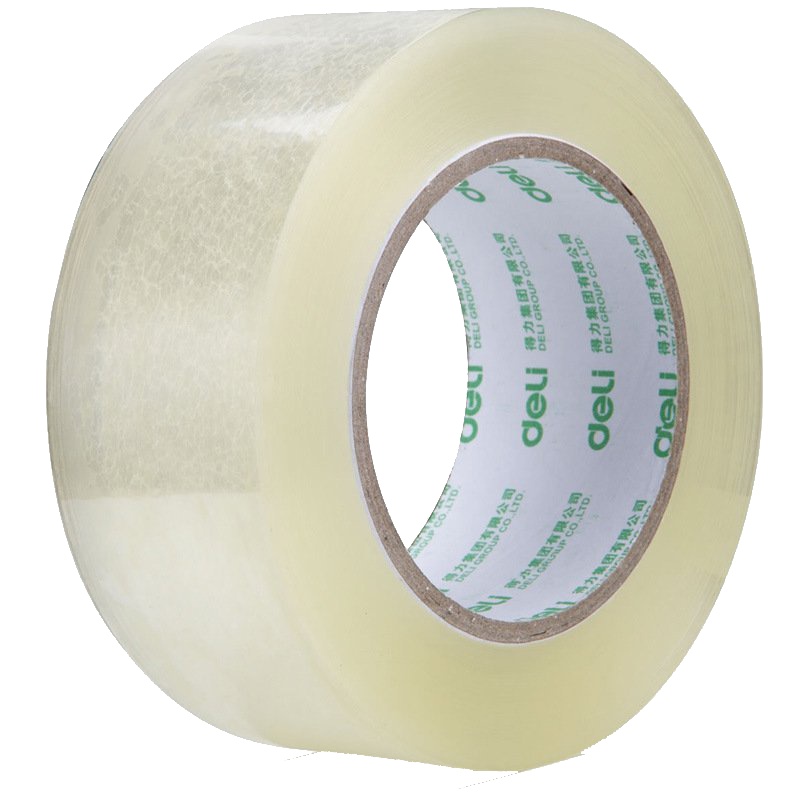 得力30207 透明封箱胶带打包胶带 48mm*150y*50um(137m/卷) 6卷/筒(单位:件)