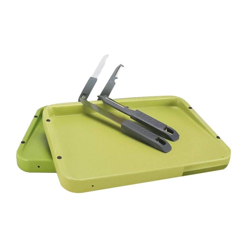 厨利源@特级家用切菜板切水果板双面带刀切案板塑料生熟食砧板刀具套装