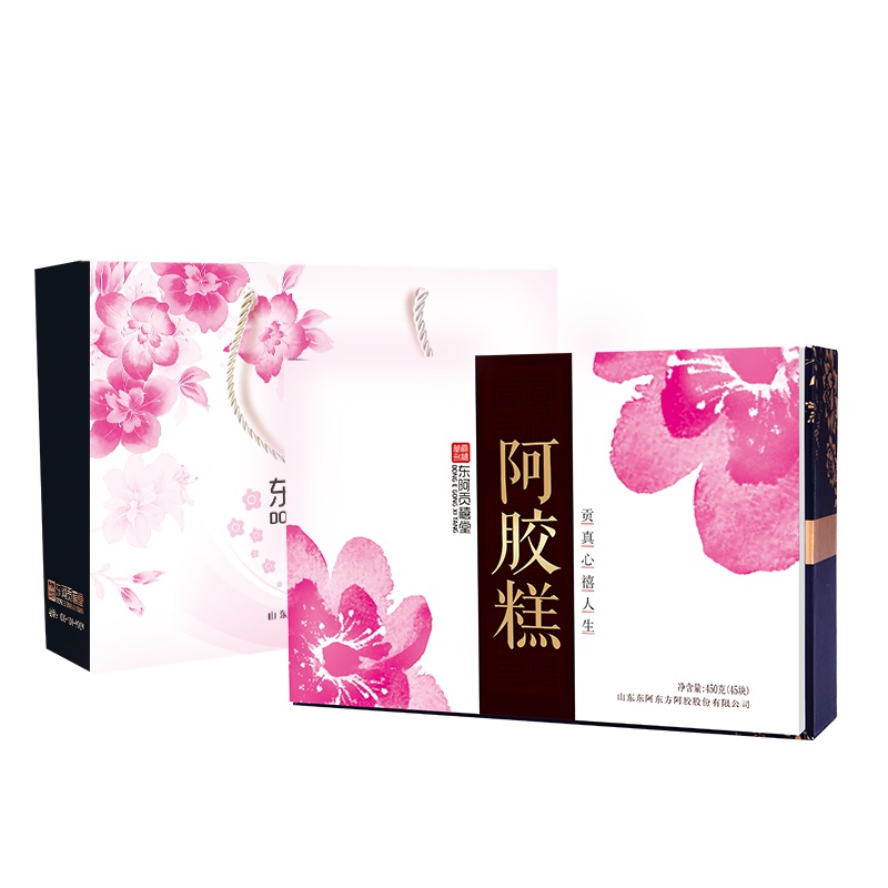 东阿贡禧堂阿胶糕即食阿胶固元糕450g礼盒