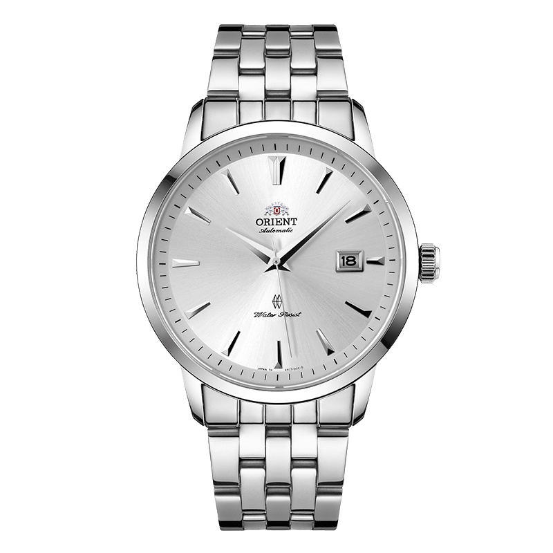 东方双狮(ORIENT)手表男士全自动机械表时尚背透防水机械男表休闲商务手表腕表 全钢白色表盘SER2700FW0