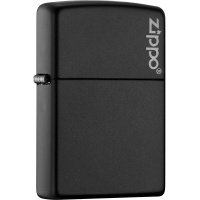 ZIPPO芝宝打火机美国原装ZIPPO之宝打火机黑哑漆商标之宝打火机218ZL-043018