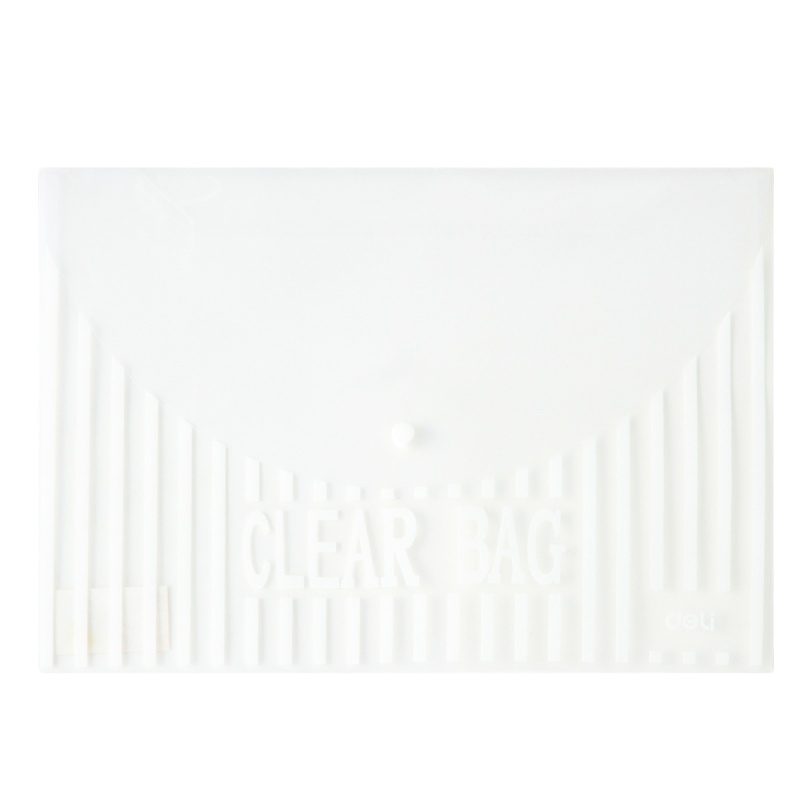 得力(deli)H办公塑料资料袋公文袋5502 按扣袋 白色