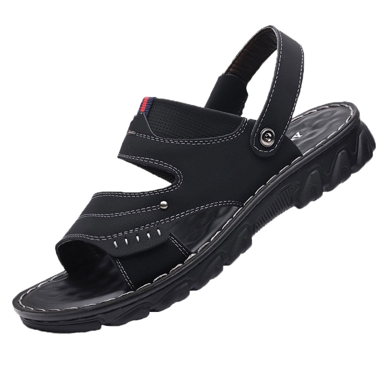 环球真皮凉鞋男士2021新款夏季沙滩鞋日常休闲潮流软底