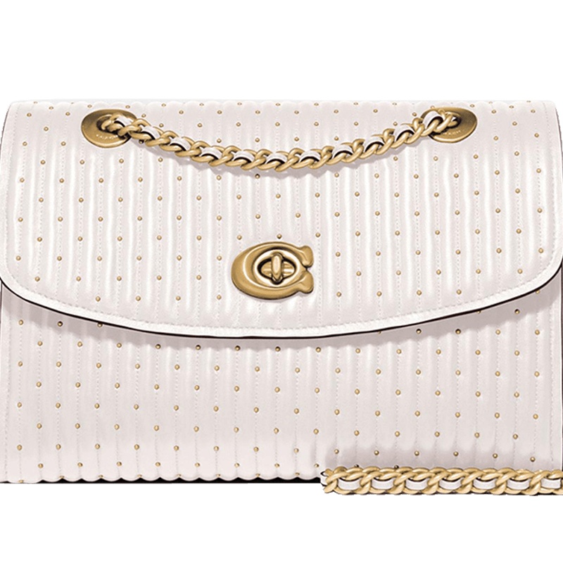 预定 COACH/蔻驰 PARKER绗缝和铆钉手袋