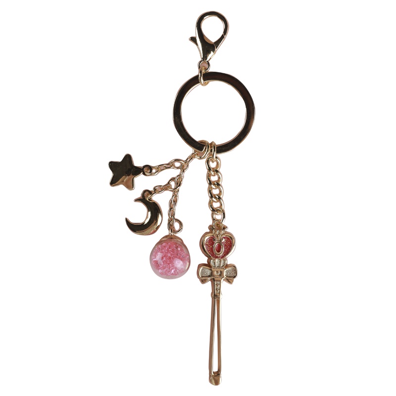 美少女战士 钥匙圈 螺旋爱心杖