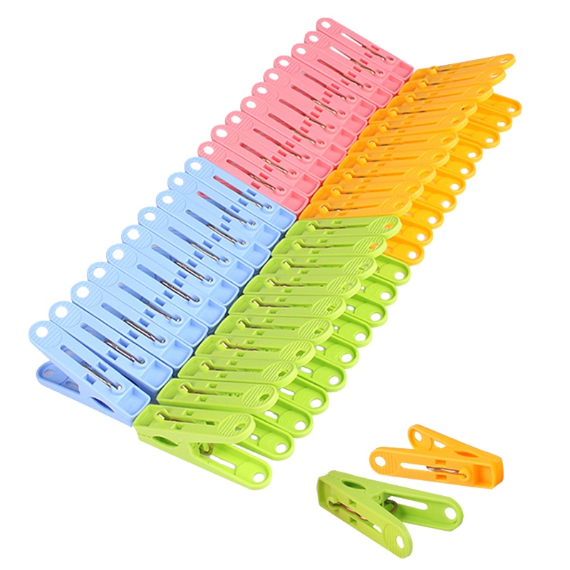 茶花 J07002 塑料夹子洗衣晾衣架被子夹衣服架防风夹子 (单位:袋)