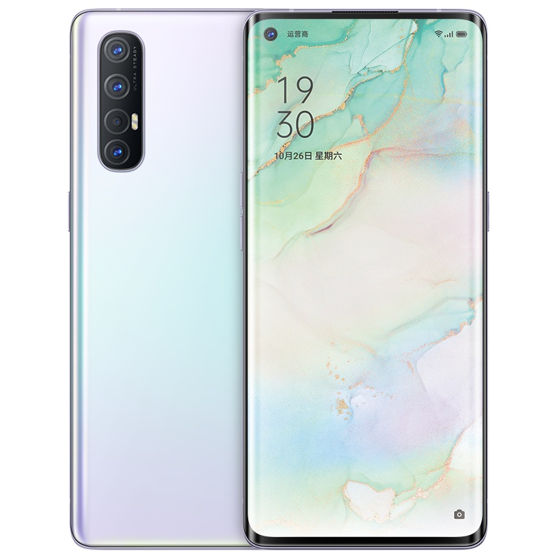 OPPO Reno3 Pro 雾月白 8GB+128GB 一体化双模5G 7.7mm轻薄机身 视频双防抖 90HZ高感曲面屏 全网通全面屏拍照游戏智能手机