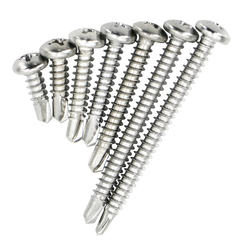 海斯迪克 HK-30 紧固类 304不锈钢十字圆头钻尾螺丝钉 DIN7504N 盘头自攻自钻燕尾钉