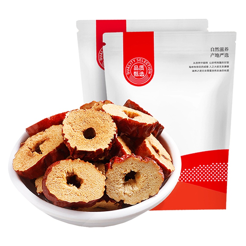 杞里香 新疆香酥无核红枣片200g 精挑特产大枣 灰枣枣干 干货