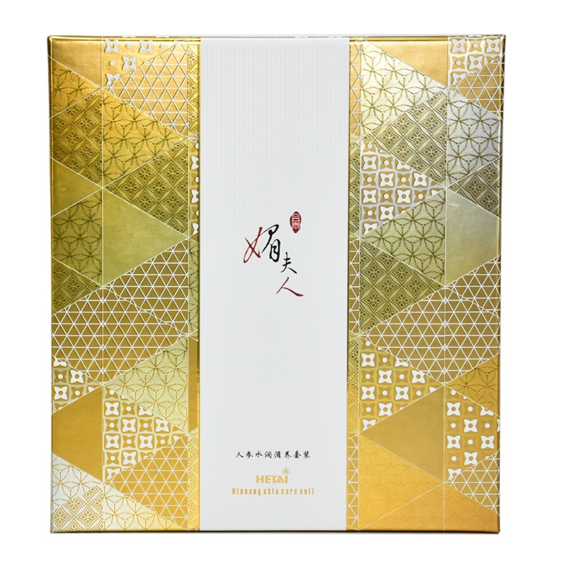 媚夫人 人参水润滋养套装 人参舒润柔肤水120ml+人参焕颜滋养乳100ml+人参盈润保湿霜50g 护肤品