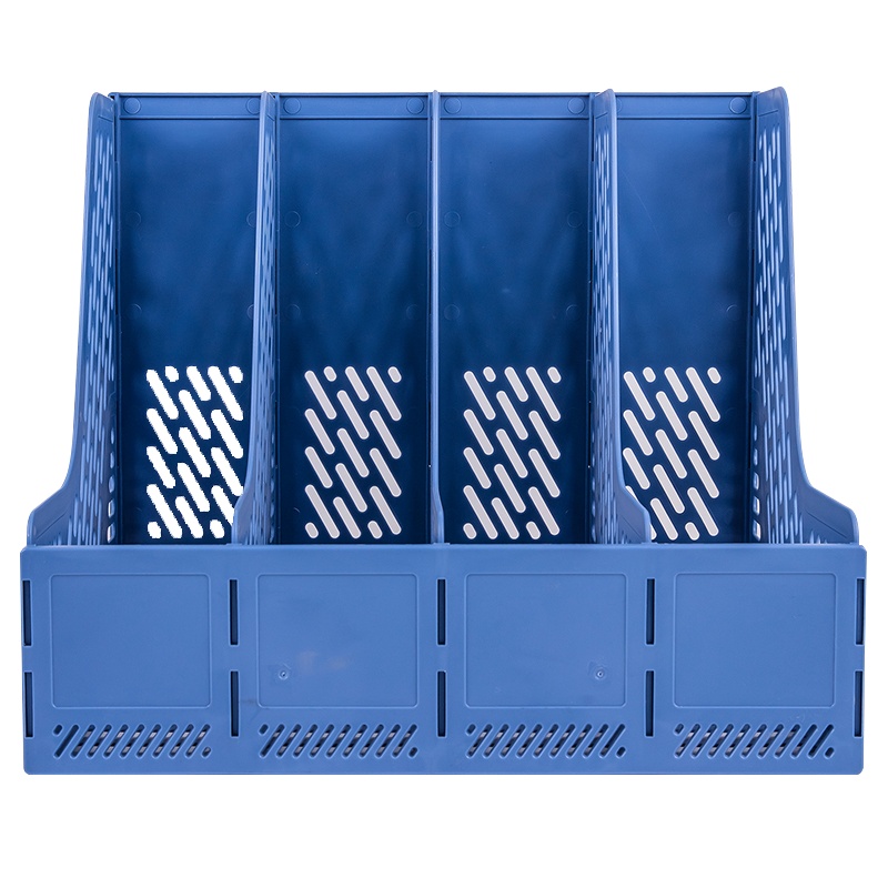 得力9846四联文件栏(单位:个)加厚文件架/文件筐/资料框 桌面文件架资料架文件座书框办公收纳用品