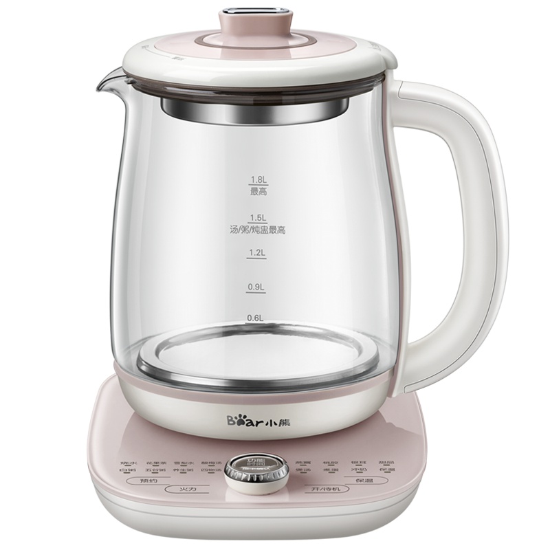 小熊(Bear)养生壶 YSH-C18S2 1.8L大容量多功能养生壶 花茶水果茶黑茶煮茶壶 燕窝炖盅自动保温防干烧