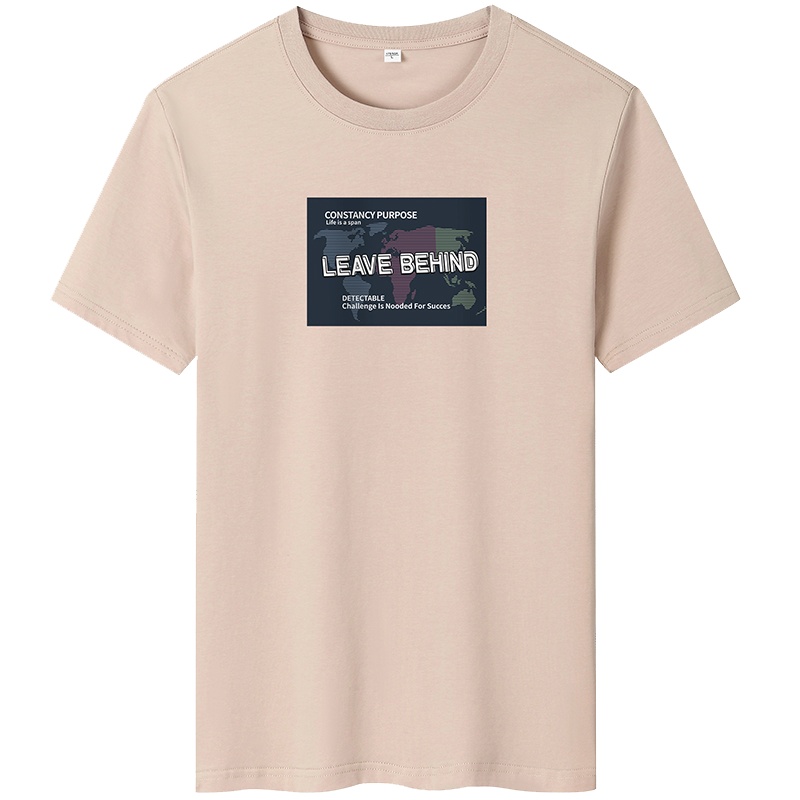 富贵鸟新港风男装 体恤男2021春夏新品短袖圆领套头印花半袖体恤衫短袖5053