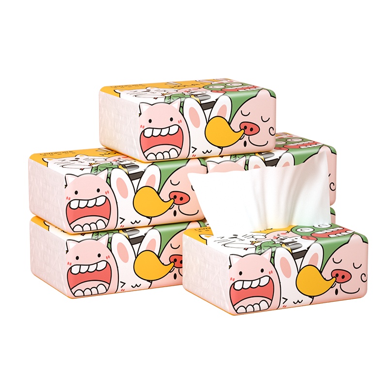 蓝漂 抽纸 4层54包原浆纸巾餐巾纸面巾纸 家庭便携装(小规格)