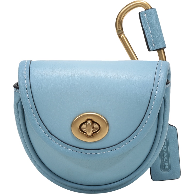 COACH 蔻驰 女士 专柜款皮革SADDLE挂件挂饰零钱包 3727