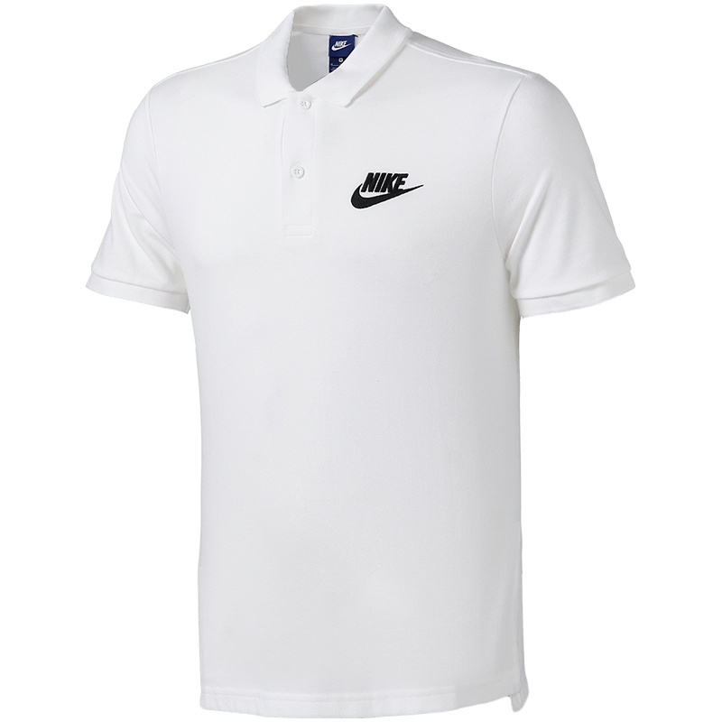 【自营】NIKE耐克男装宽松透气休闲舒适翻领短袖POLO衫909747-100 L 909747-100白+黑
