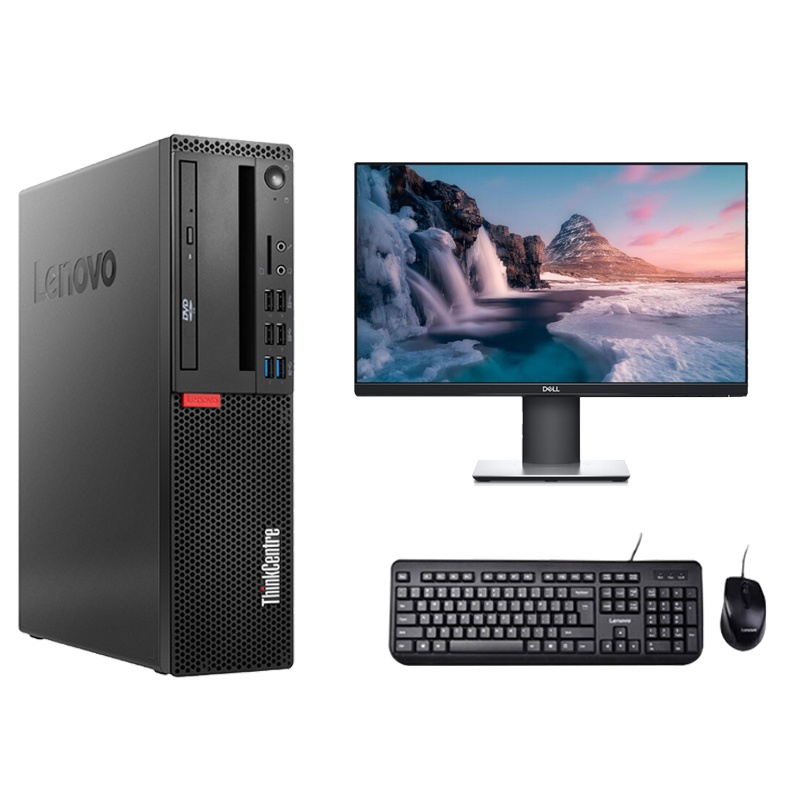联想(ThinkCentre) M720S 台式电脑(i3-8100 4GB 500GB DVDRW W10P)+ S2319HS 23英寸液晶
