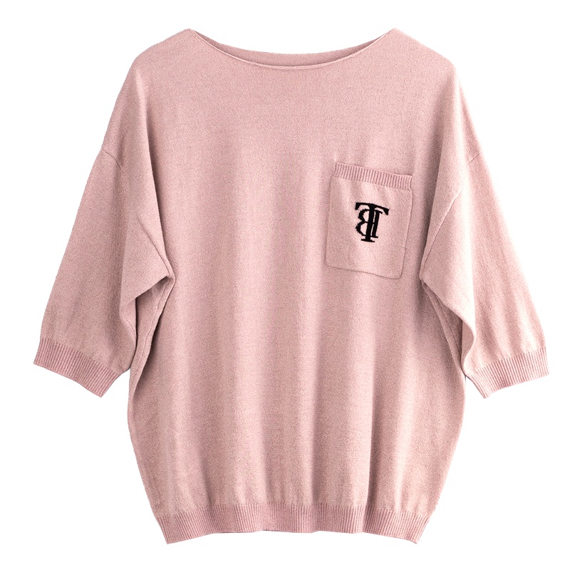 恒源祥女士羊毛衫秋冬女新款上衣薄款中袖针织衫宽松套头打底衫毛衣